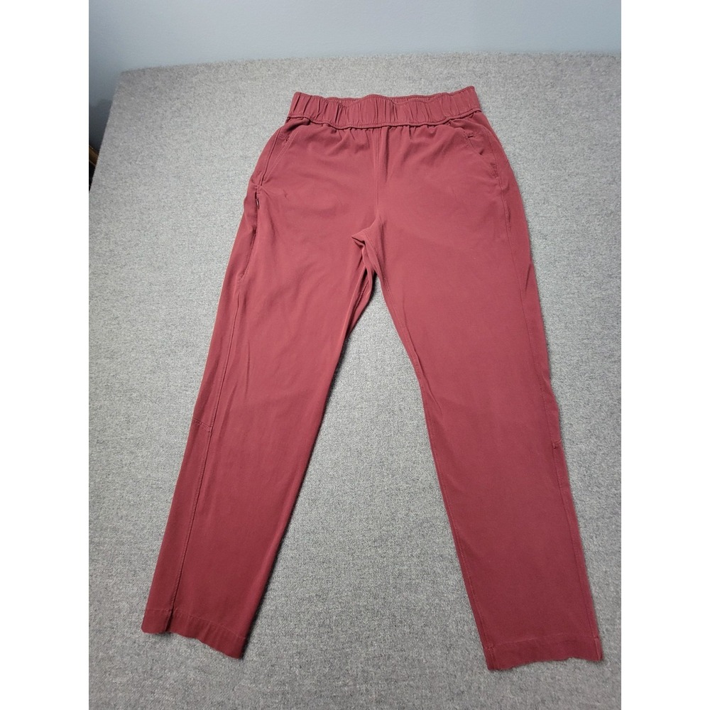 Alder Open Air Pants Women's L Red Pleated Elastic Waist Hiking Outdoor Pull On